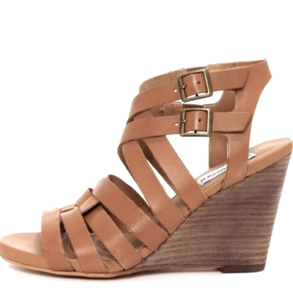 Steve Madden "Venis" Wedge Leather Sandal 6